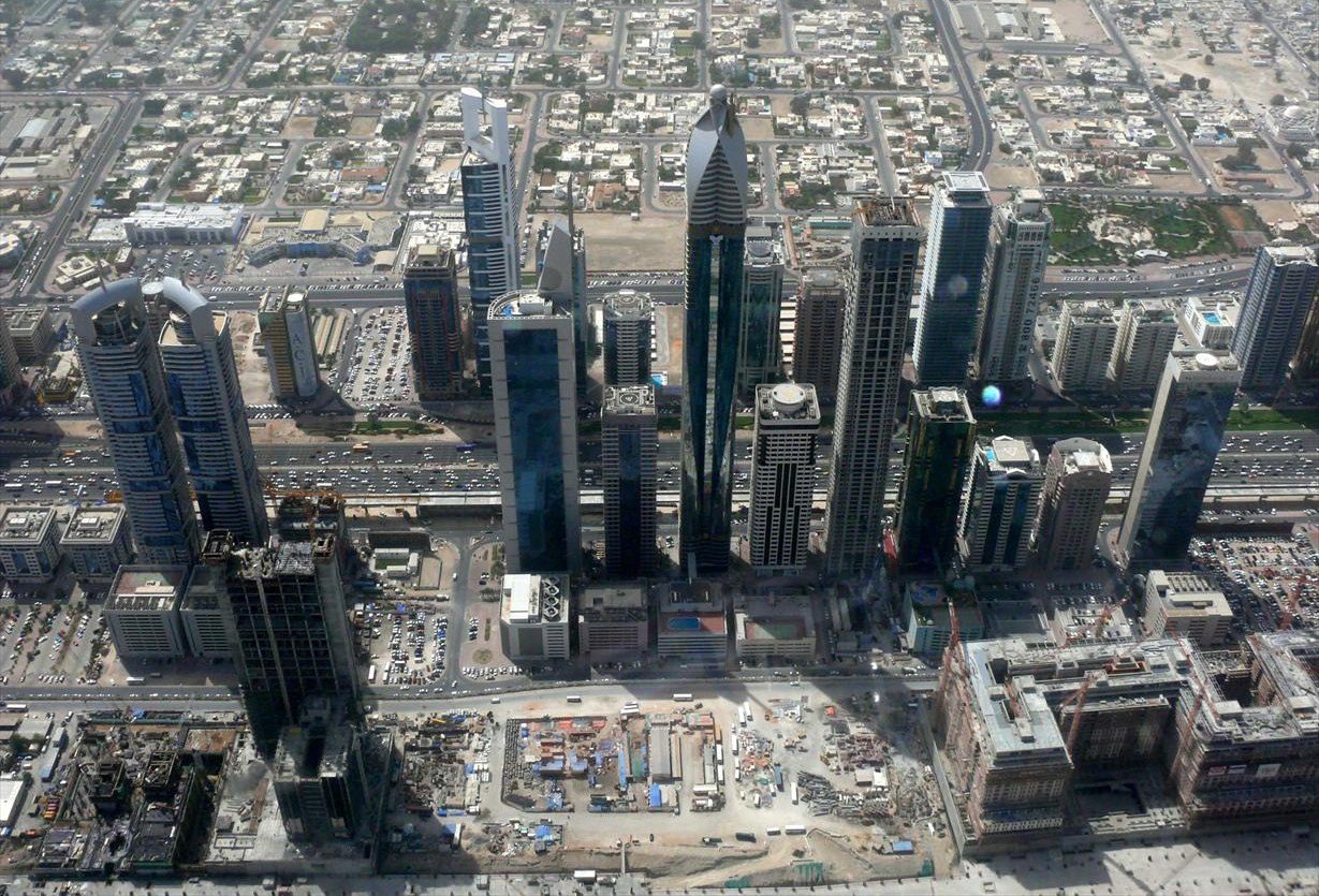Sheikh Zayed Road skyscrapers near the DIFC business district